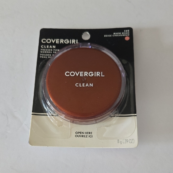 COVERGIRL Clean Pressed Powder #145 Warm Beige Mirrored Compact Sealed - Picture 8 of 8